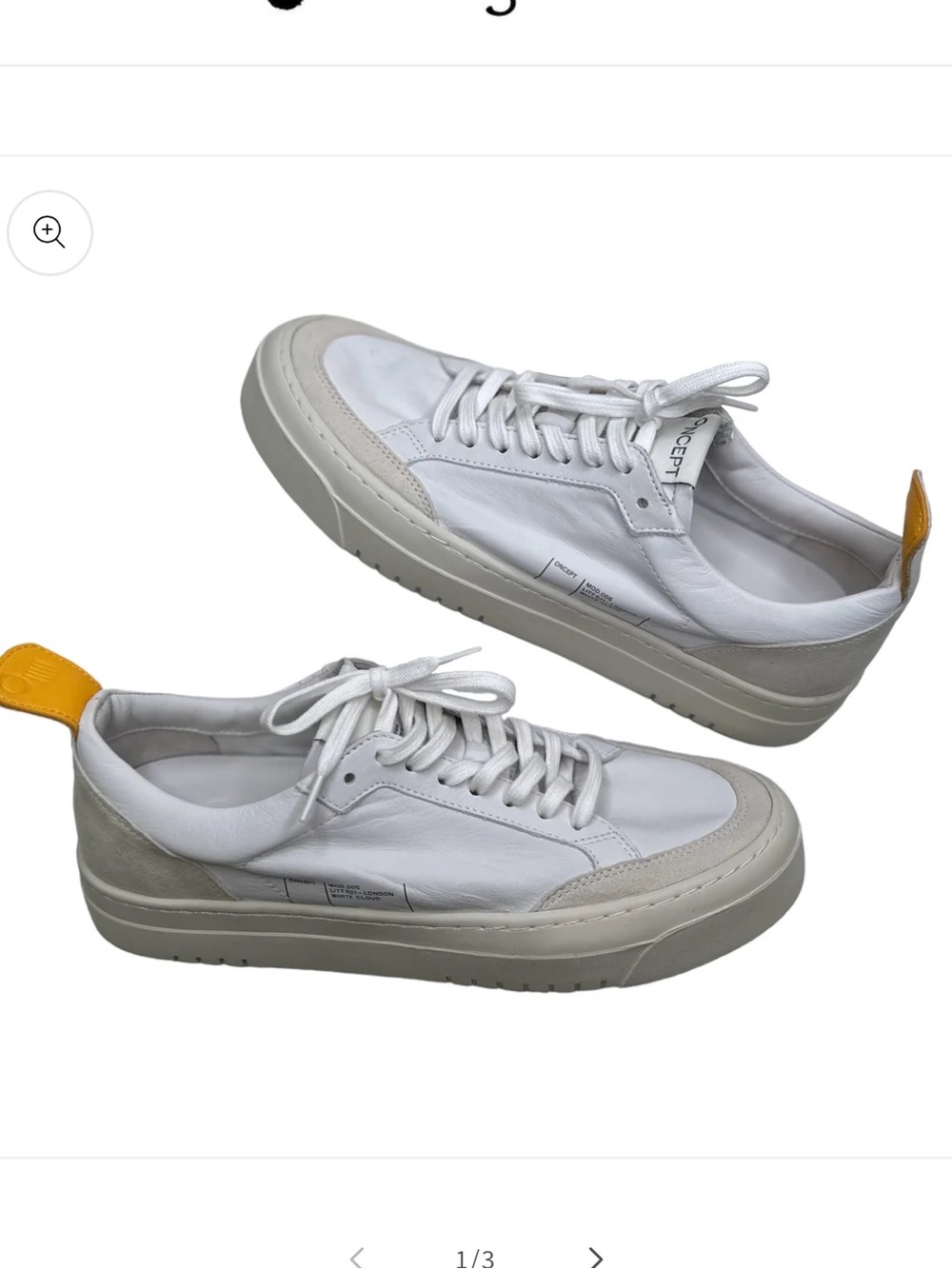 ONCEPT London Sneaker in Cloud White Size 8